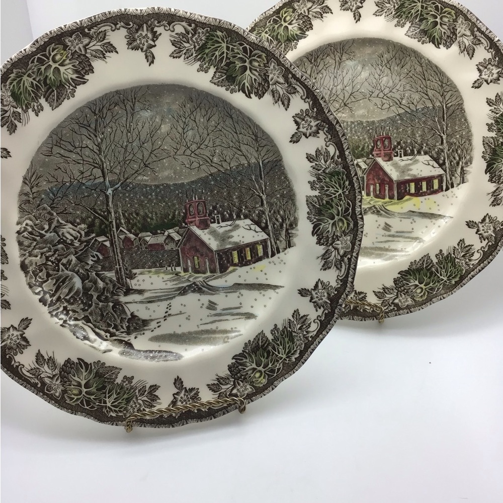 Johnson Brothers Friendly Village “The School House” dinner plates
